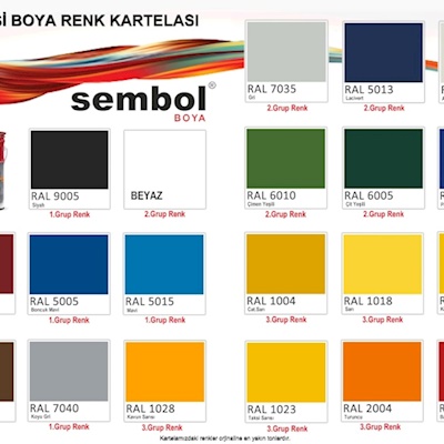 SEMBOL Epoksi Boya Renkleri 